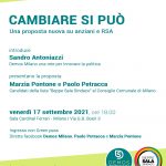 17 Settembre 2021 - CAMBIARE SI PUÒ - Una proposta nuova su anziani e RSA